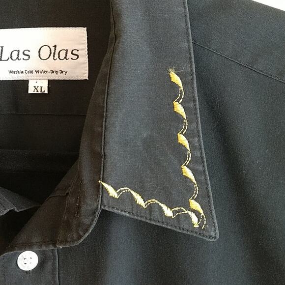 Las Olas Men's Button up Tropical Fish Embellished Shirt size XL - Picture 7 of 10